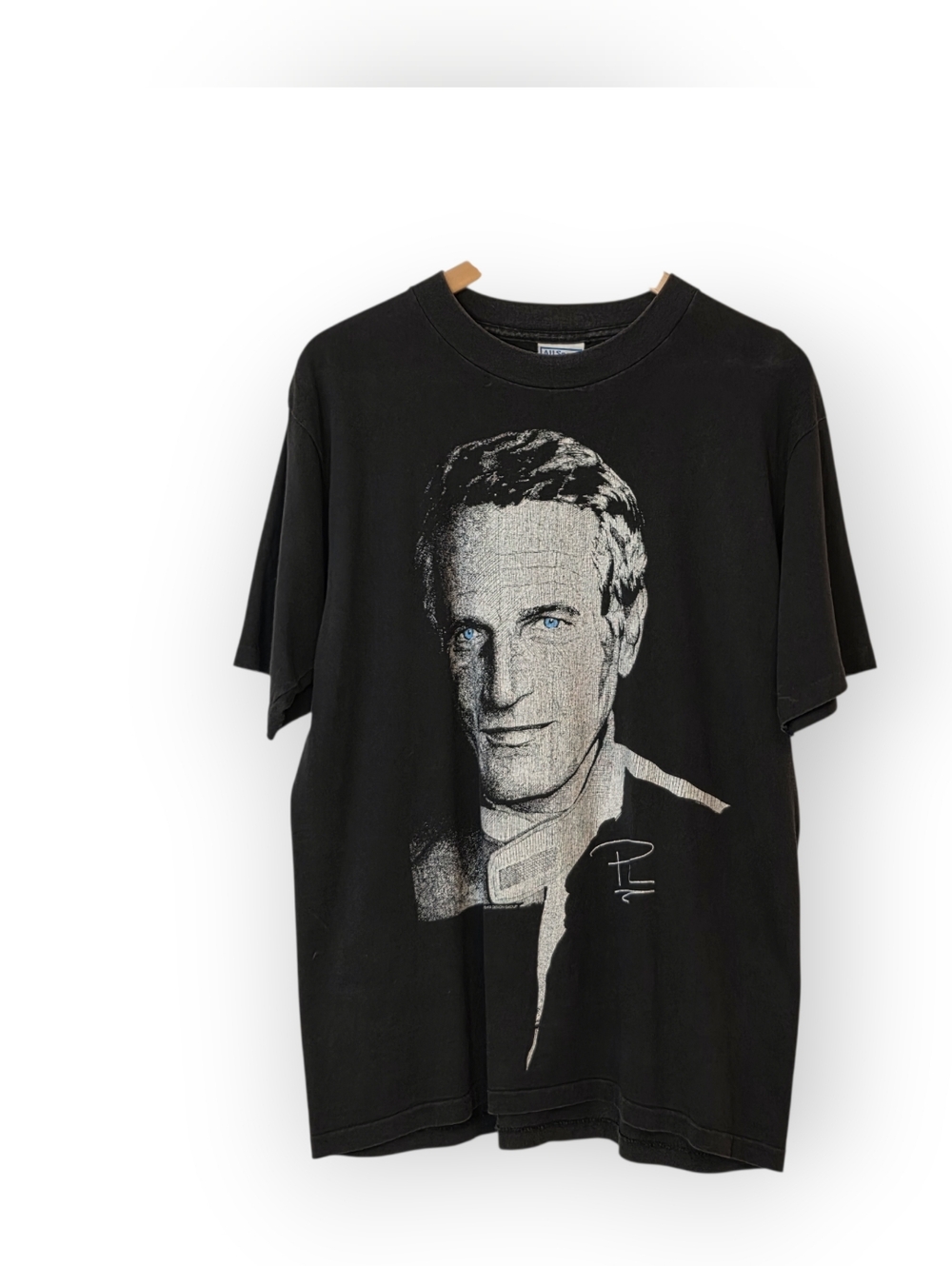 Vintage Paul Newman Big Face Blue Eyes Racing Icon Shirt Large